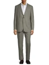 HICKEY FREEMAN 2-PIECE WOOL CHECK SUIT,0400097699365