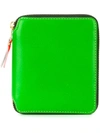 Comme Des Garçons Small Rectangular Zip Wallet In Green