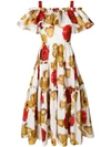 DOLCE & GABBANA Cookie & Rose dropped shoulders maxi dress,F62Y2TFS58H12793046
