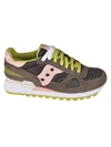 Saucony Shadow Original Taupe Color Sneakers In Rose/lime