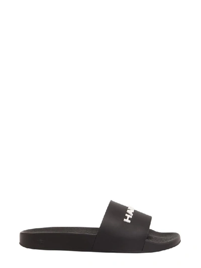 Dior Slide Sandal With Logo Lettering In Black/white