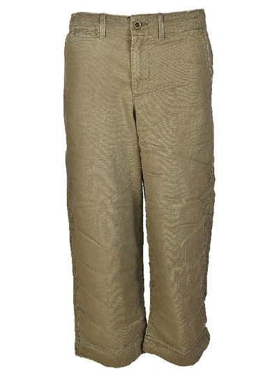 Polo Ralph Lauren Straight Wide Trousers In Green