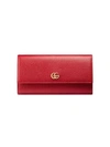 GUCCI LEATHER CONTINENTAL WALLET,456116CAO0G12010284