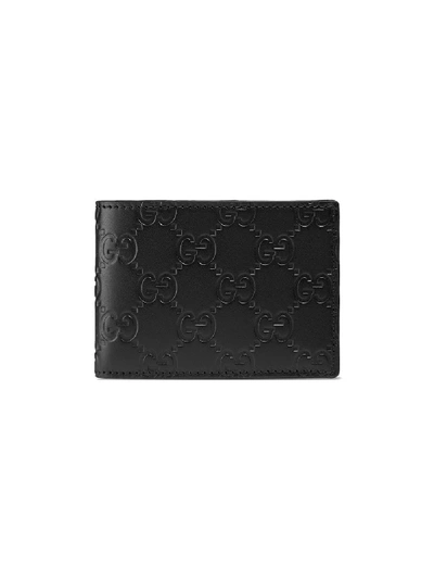 Gucci Signature Leather Bi-fold Wallet In Black