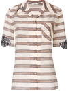 FENDI striped embroidered shirt,FS6989A3BD12802599