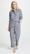 SLEEPY JONES LARGE GINGHAM BISHOP PAJAMA SET