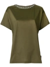 MONCLER EMBELLISHED COLLAR T-SHIRT,80826508390X12825044