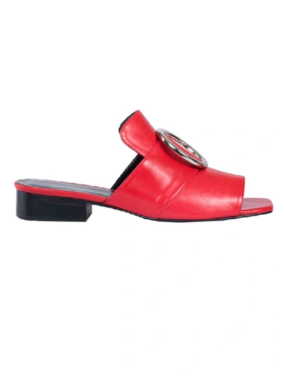 Dorateymur 25mm Harput Leather Slide Sandals In Red
