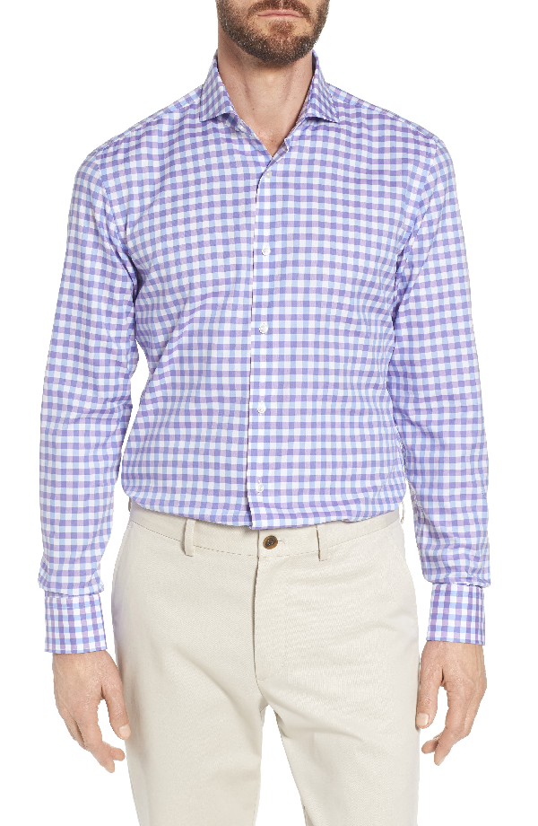 Hugo Boss Jason Slim Fit Check Dress Shirt In Purple | ModeSens