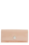 JIMMY CHOO FIE SUEDE & PATENT LEATHER CLUTCH - PINK,J000091148