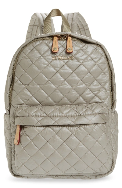 Mz Wallace Small Metro Backpack In Atmosphere Metallic