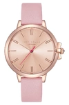 TED BAKER LEATHER STRAP WATCH, 36MM,TE50267005