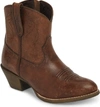 Ariat Darlin Short Western Boot In Distressed Brown Leather