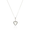 LILY & ROO SOLID STERLING SILVER HEART CHARM NECKLACE