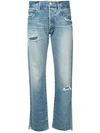 MOUSSY DISTRESSED SLIT CUFF JEANS,010BSC11225012788329