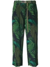 MONCLER FOUGERES PRINT CROPPED TROUSERS,1646100549PL12824992