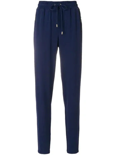 Michael Michael Kors Tapered Jogger Trousers In Blue