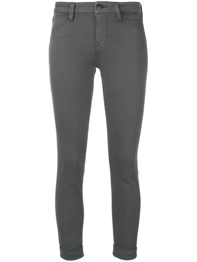 J Brand Anja Mid Rise Jeans In Grey