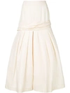 JACQUEMUS JACQUEMUS MIDI FULL SKIRT - NEUTRALS,181SK0518112799310