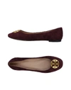 Tory Burch Chelsea Cap Toe Ballet Flat In Deep Purple
