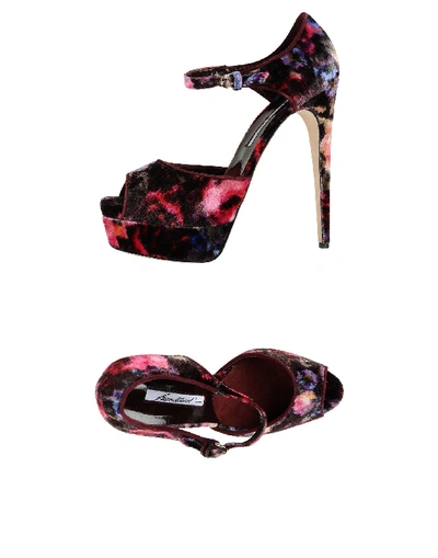 Brian Atwood Sandals In Maroon