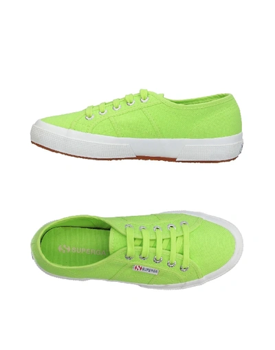 Superga Trainers In Acid Green