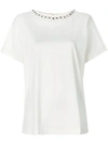 MONCLER embellished collar T-shirt,80826508390X12825080