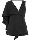 VALERY KOVALSKA asymmetric-sleeve blouse,J412818517