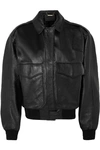 GIVENCHY Oversized textured-leather bomber jacket