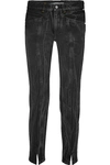 GIVENCHY DISTRESSED HIGH-RISE SLIM-LEG JEANS