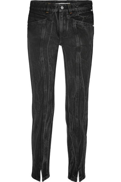 Givenchy Distressed High-rise Slim-leg Jeans In Black