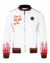 PHILIPP PLEIN NYLON JACKET "HOTFIX FLAMES",P18CMRB0619PXV002N01