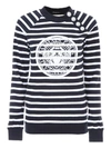 BALMAIN STRIPED PULL WITH FOUR BUTTONS,10548501