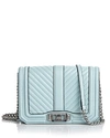 REBECCA MINKOFF LOVE CHEVRON QUILT SMALL LEATHER CROSSBODY,HS18LCQX45