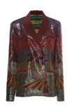 Rahul Mishra Gouden Sequin Blazer In Multi