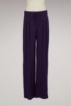 MAISON ULLENS SILK CREPE trousers,PAN035-SIL/593