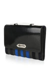 BERTONI 1949 1949 SPAZZOLATO AND SUEDE STRIPES DORIANA CLUTCH,139BC-MSFSNA