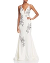 AVERY G AVERY SLEEVELESS BEADED EMBROIDERED GOWN,912XBL