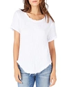 MICHAEL STARS TEXTURED RAW-EDGE TEE,DMG95