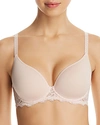 Simone Perele Caresse 3d Plunge Lace Underwire Bra In Blush