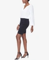 Nydj Briella Cuffed Denim Bermuda Shorts In Black In Black