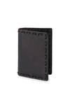 JOHN VARVATOS Pick-Stitch Leather Bi-Fold Wallet,0400097512433