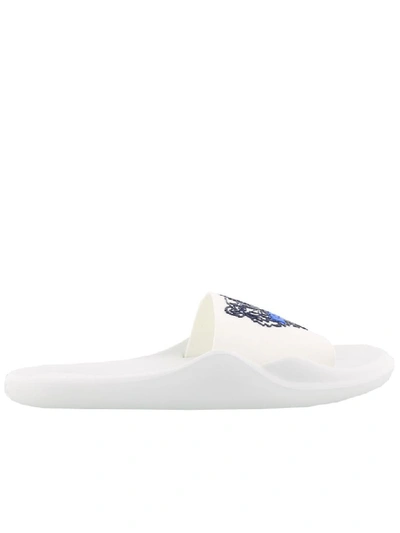 Kenzo Pool Sandal In White Rubber