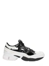 ADIDAS ORIGINALS RS REPLICAN OZWEEGO LIMITED BLACK-WHITE LEATHER SNEAKERS,10548554