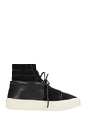 MAISON MARGIELA LACE UP BLACK SUEDE AND LEATHER trainers,10548694