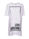 LOVE MOSCHINO LOGO PRINT T-SHIRT DRESS,10548826