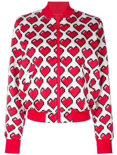 Love Moschino Heart Print Bomber Jacket