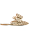 POLLY PLUME BOW METALLIC MULES,WANNABE12803877