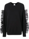 BROGNANO frill long-sleeve sweater,BS180613A12803742