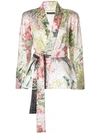 Josie Natori Birds Of Paradise Jacket In Multi Mlt